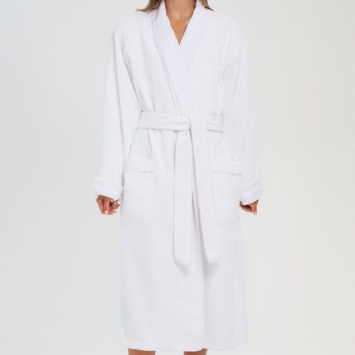 Plush Lined Chamois Shawl Robe
